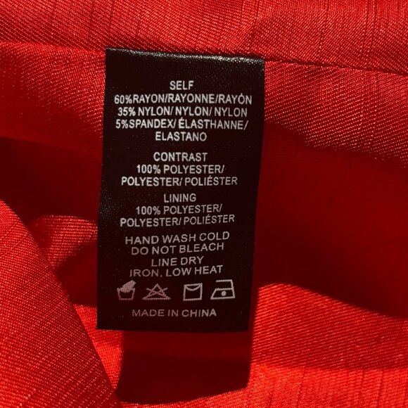 Anthropologie Sunday In Brooklyn Red Short Sleeve Babydoll Blouse Size M - Picture 6 of 6